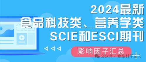 2024食品科技與營養(yǎng)學SCIE/ESCI期刊影響因子發(fā)布 生物技術(shù)推廣服務迎來新機遇
